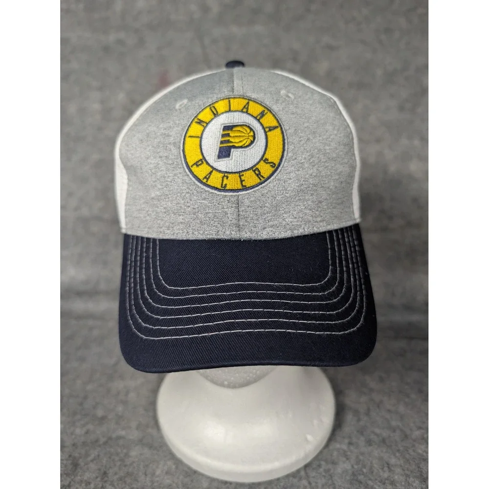Indiana Pacers Lucas Oil Baseball Cap Snapback‎ Adult Adjustable Gray Navy